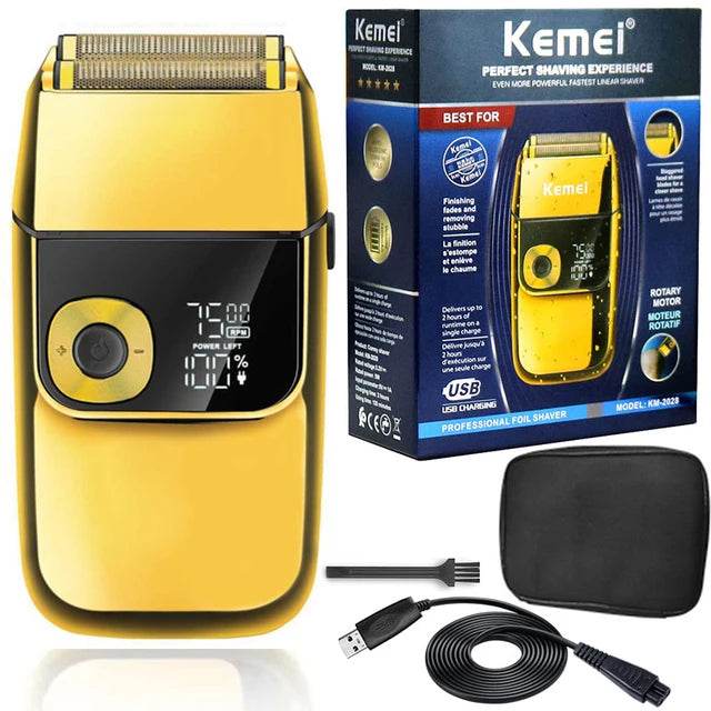 Kemei Professional Hair Trimmer For Men Electric Shaver Beard & Hair Clipper Rechargeable Haircut Machine For Barber Salon Home - Afrotix