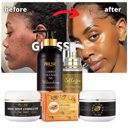 Kit de soins de la peau 5 en 1 au collagène AILKE, - Afrotix