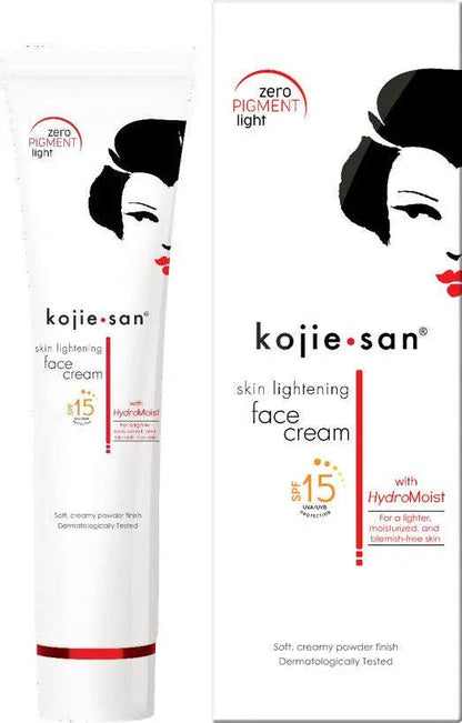 Kojie San Crème Visage Éclaircissante & Éclaircissante SPF15 22g - Afrotix