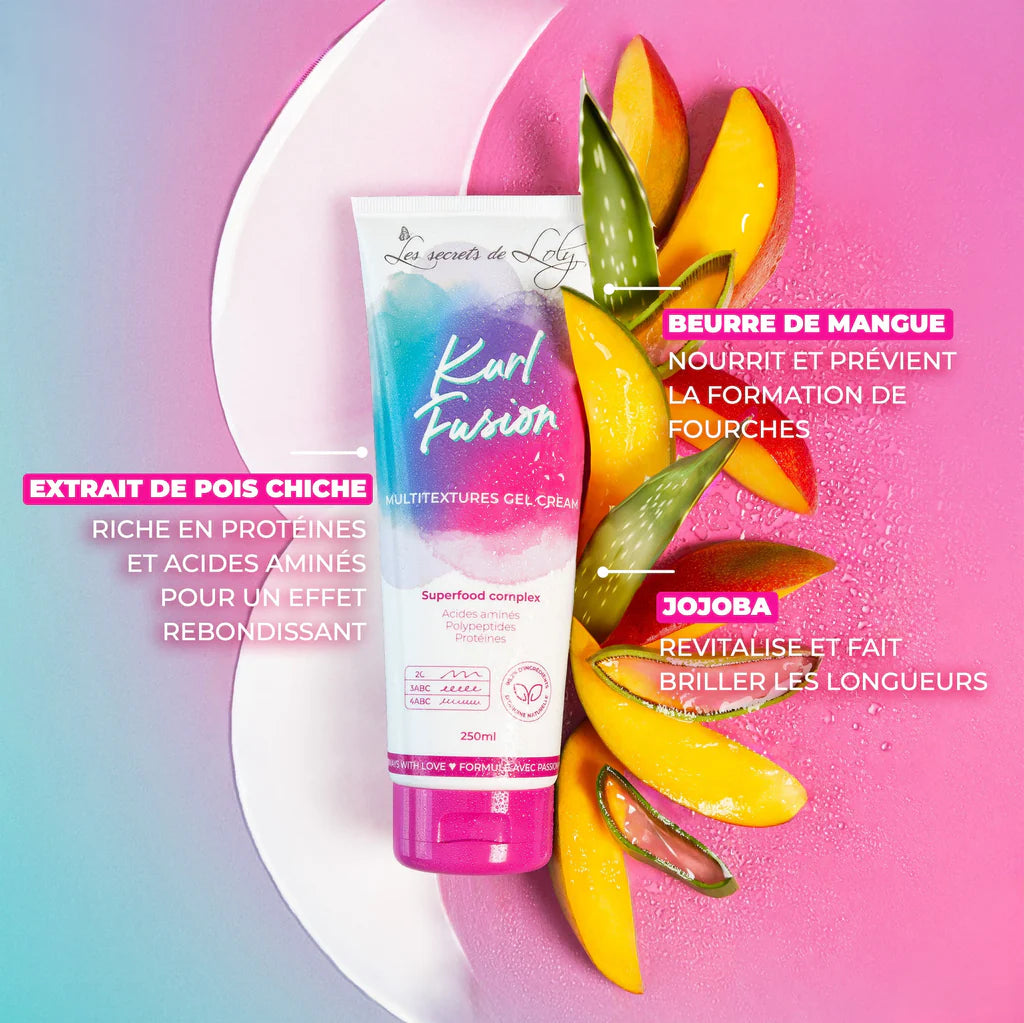 Kurl Fusion Gel crème coiffant hydratant et nourrissant - 250ml - Afrotix #