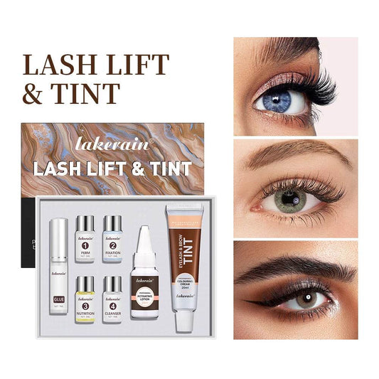 Lash Lift and Tint Kit Semi-permanent Brow 2 Colors Professional Brow Lamination Eyelash Lifting Perming Eyelash Eyebrow Makeup - Afrotix
