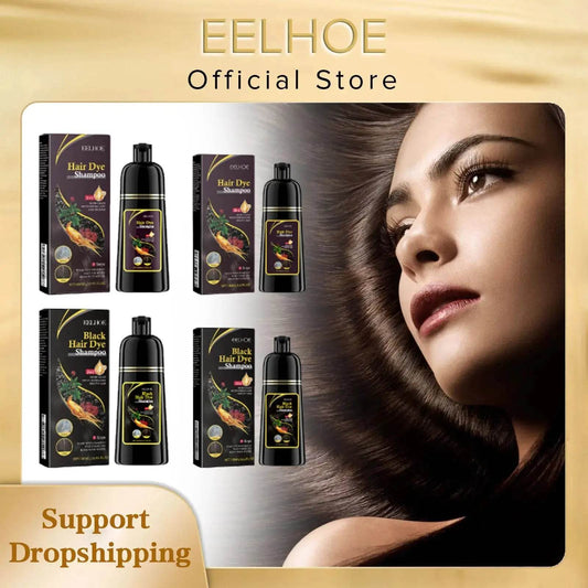 Natural Herbal Hair Dye Shampoo for Hair Loss Moisturizing Hair Darkening Strengthen Magic Polygonum Multiflorum Shampoo - Afrotix