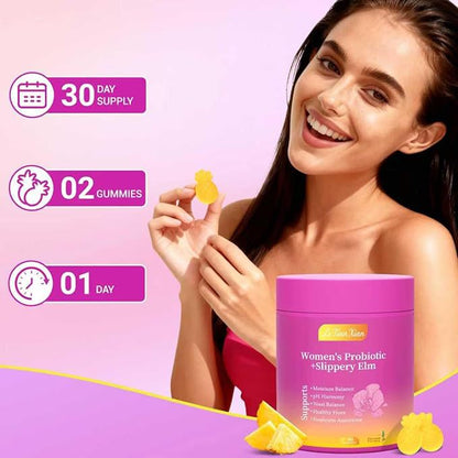 Pineapple Gummy Women's Ph Balance Girls' Probiotics Intestinal Health Immunity Prebiotics Lactobacillus Mixture