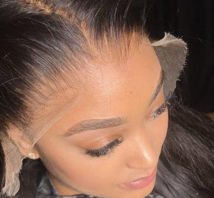 Xuchang Real Hair Wig Lace Wig Full Headgear 13x4HD Black Long Straight Front Lace Headgear Real Hair Wig Generation Hair