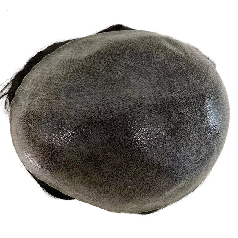 Men's Hairpiece For Export, Full Pu I Skin, Realistic And Natural, Breathable For Summer, Bald Head Mechanism, Top Hair Replacement Piece