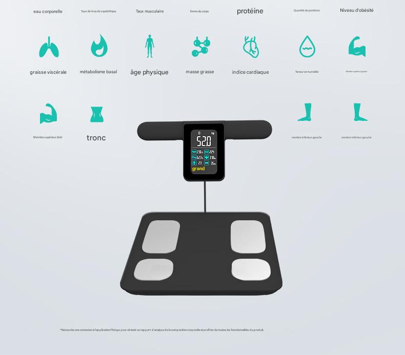 Nouvelle balance connectée compacte pour examen physique et perte de graisse : - Afrotix