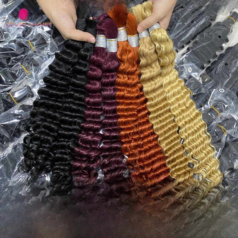 Deep Wave Real Hair Dirty Braid Boho Braids Wig Full Human Hair - Afrotix #