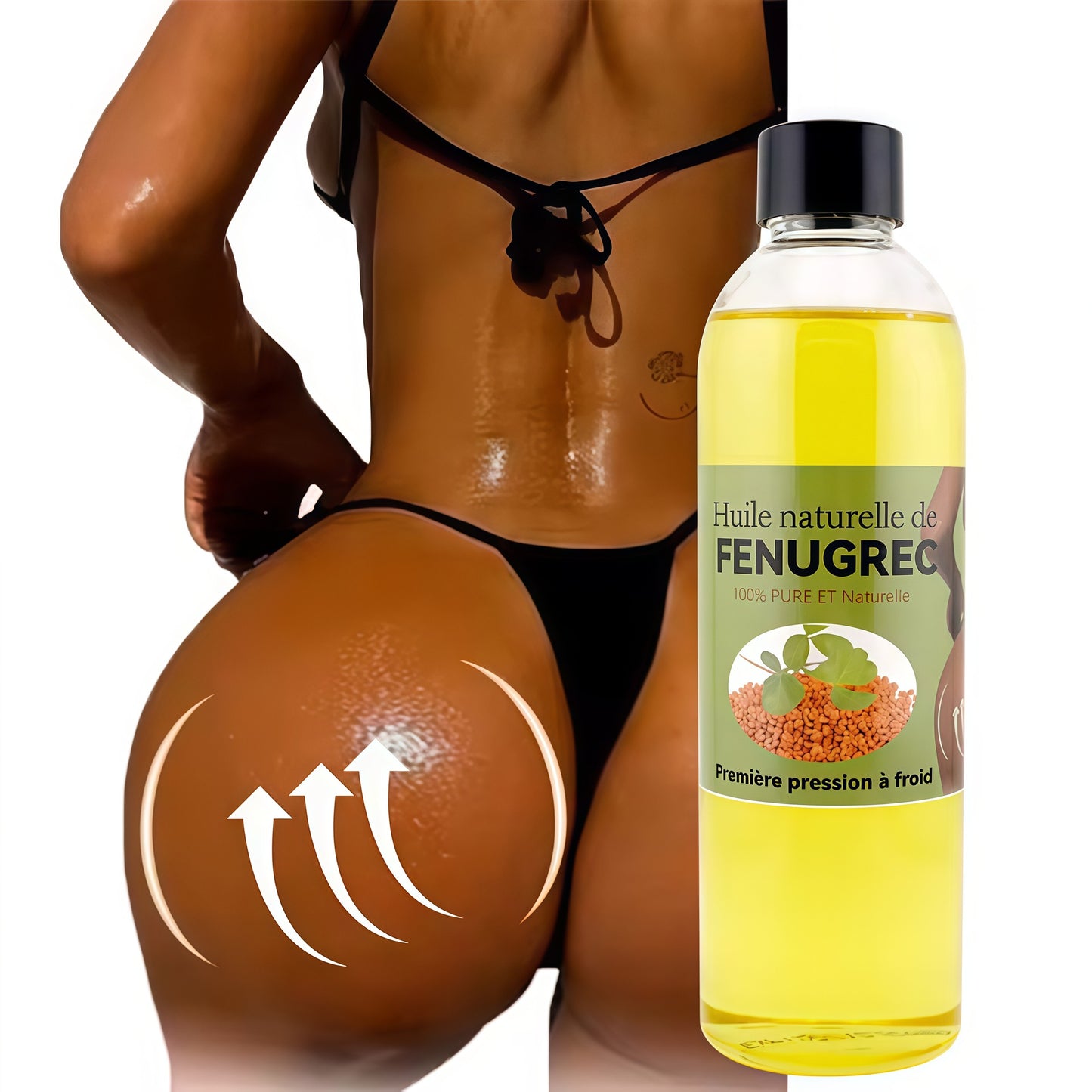 Cross-Border Gourd Seed Oil, Buttocks Enlargement Oil, Buttocks Curve Enlargement, Enhancement And Shaping Of Buttocks Lines, Fenugreek Care Oil
