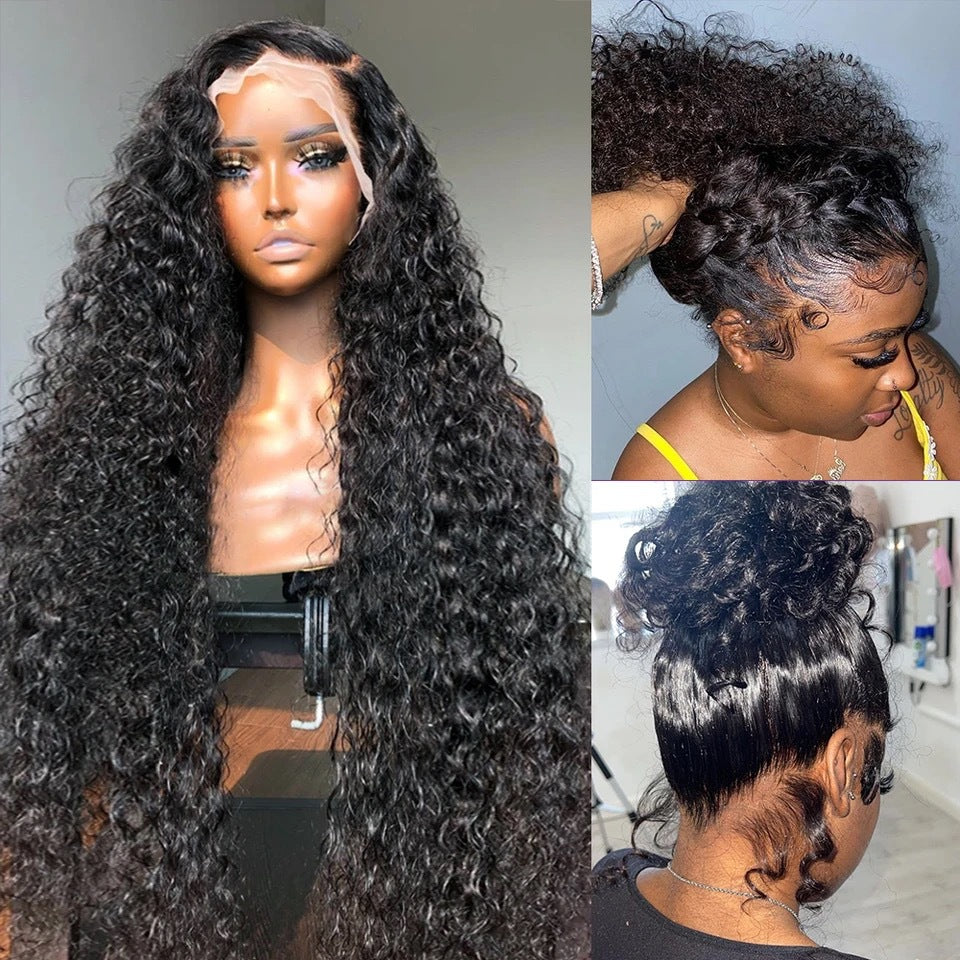 Front Lace Small Curly Wig Headgear 13*4 Mixed Human Afrotix