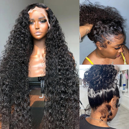 Front Lace Small Curly Wig Headgear 13*4 Mixed Human Afrotix