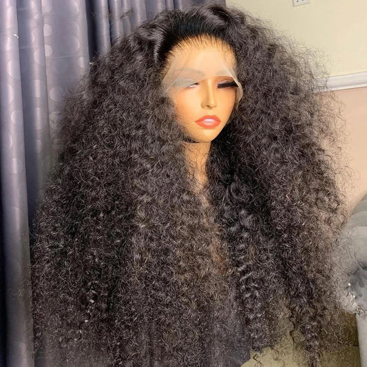 Front Lace Small Curly Wig Headgear 13*4 Mixed Human Afrotix
