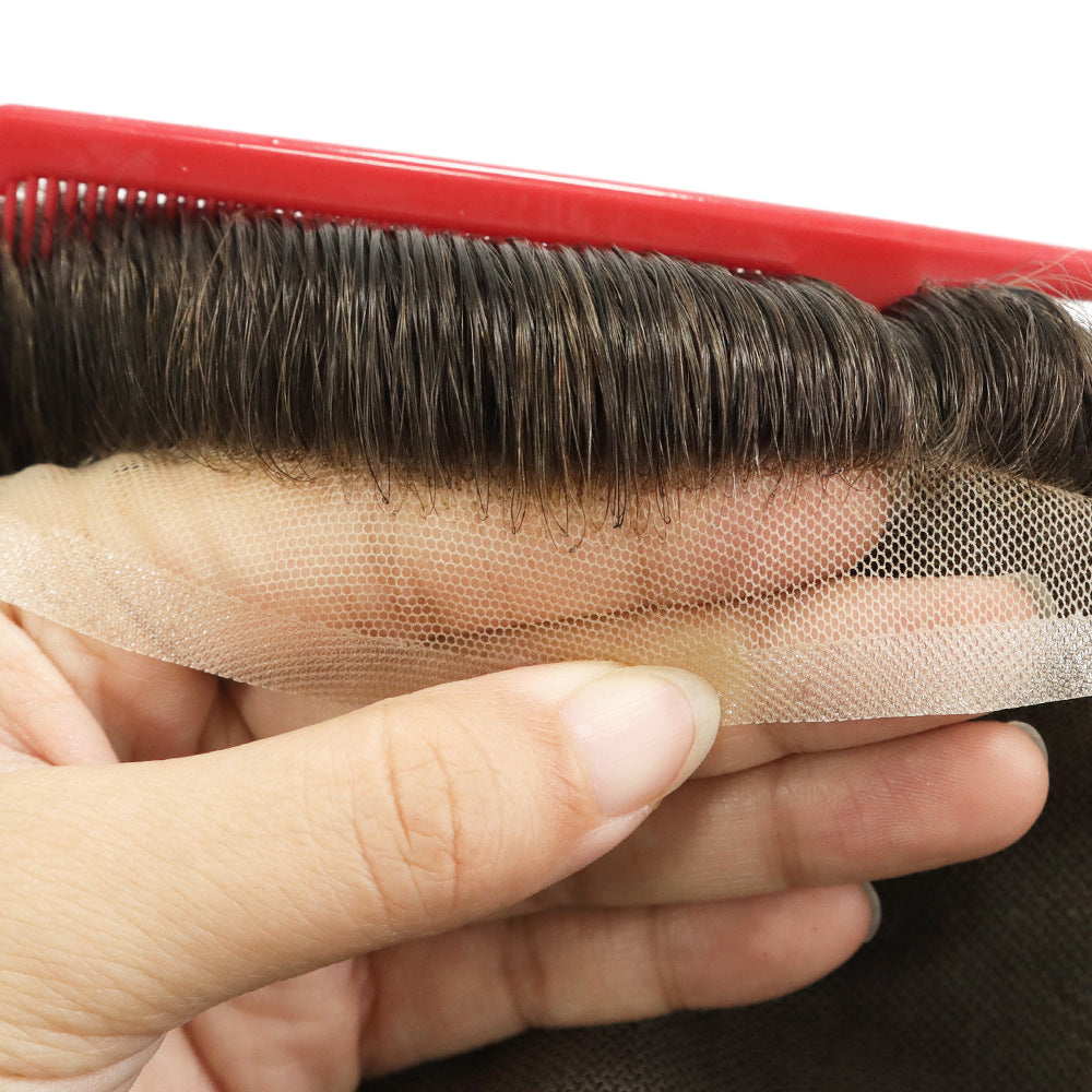 Men's Real Human Hair Wigs, Trending Cross-Border Toupees, Hair Pieces, Hair Extensions, Factory Direct Real Human Hair