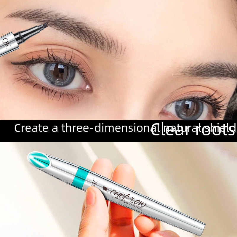 Four-prong Liquid Eyebrow Pencil Waterproof - Afrotix #