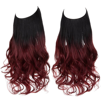 Hair extension wig invisible natural long curly hair - Afrotix