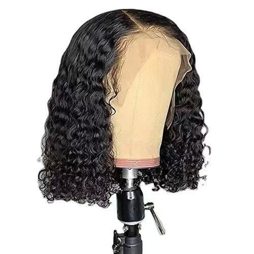 Perruque transfrontalière pour femmes européennes et américaines, couvre-chef en fibre chimique, cheveux noirs courts et bouclés, enveloppé à la main, - Afrotix #