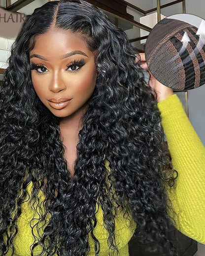 Air Mesh Cap Glueless Headgear Water Wave Wig Human Hair - Afrotix #