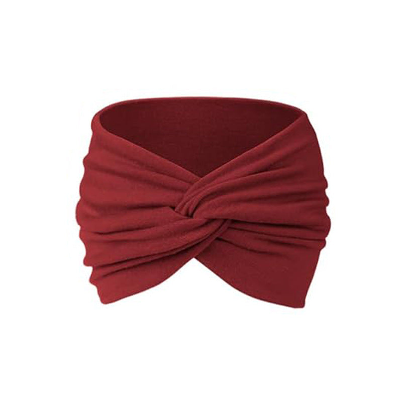 Bandeau de sport bohème pour femmes, large élastique de Yoga, accessoire de cheveux de course, coiffure de Style pastoral, bandeau à nœud