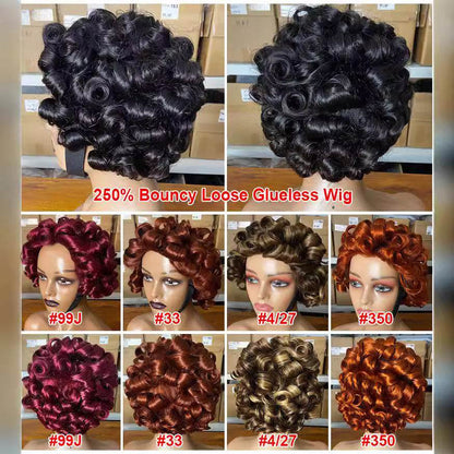 Perruque Volumineuse 250% Bouncy Loose - 100% Cheveux Humains - Afrotix