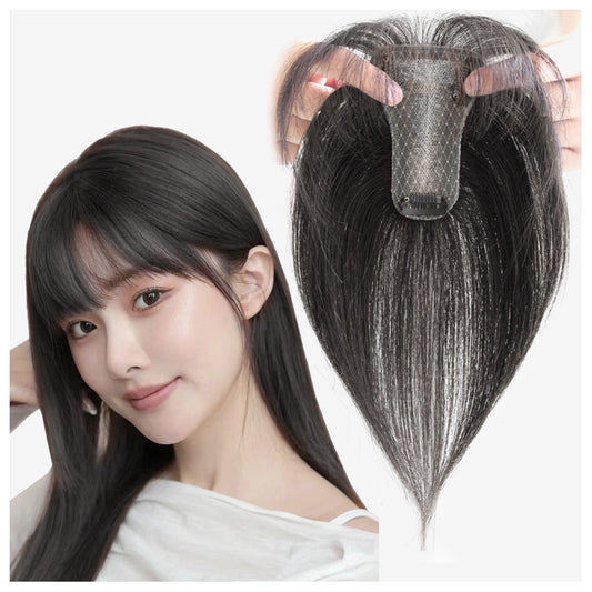 Wig Piece Real Hair Head French Bangs Skull - Afrotix #