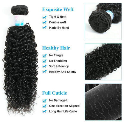 Tissage Cheveux Humains Kinky Curly - Qualité Premium 10A