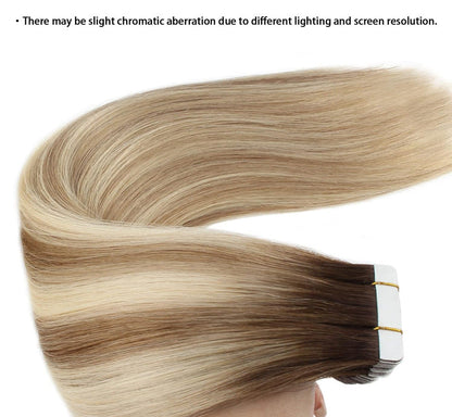 Real Wig Film Hair Natural Seamless Hair Tape In Human Hair European And American Cross-border Manufacturers Wholesale
