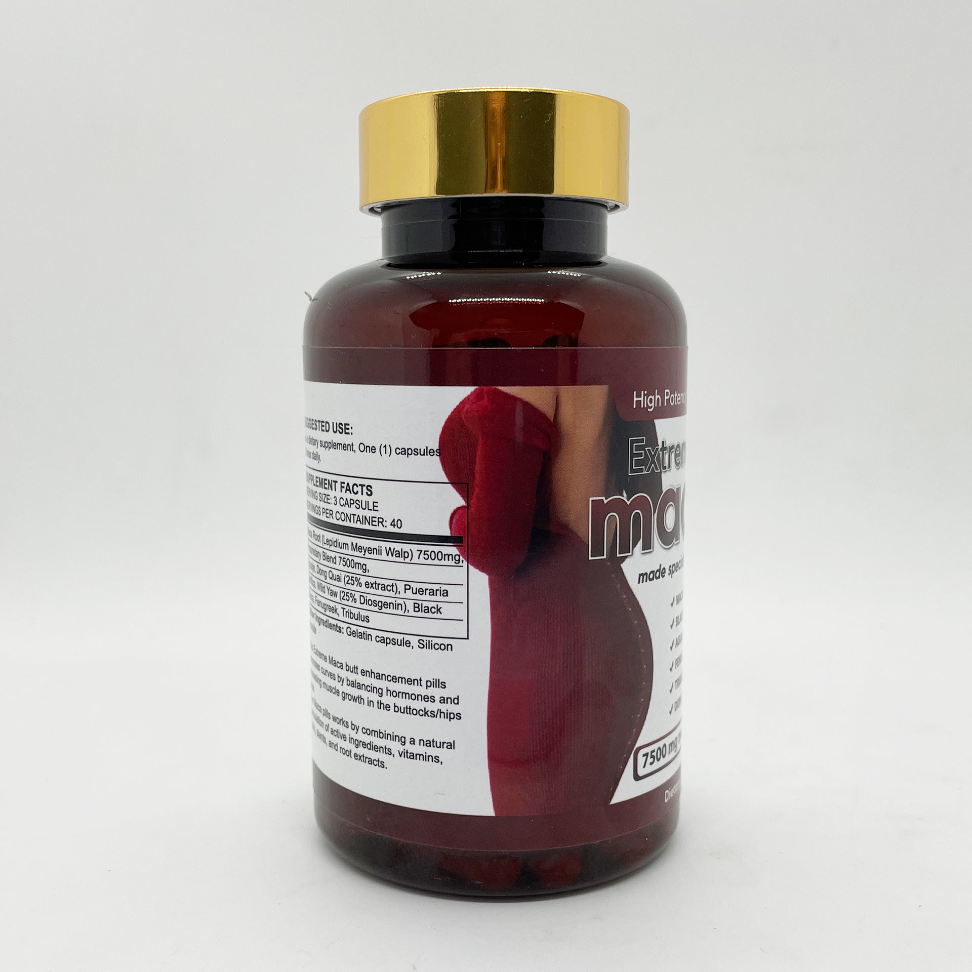 Maca Capsules Ultimate Maca Buttock Butt Enhancement Pills 120 Capsules