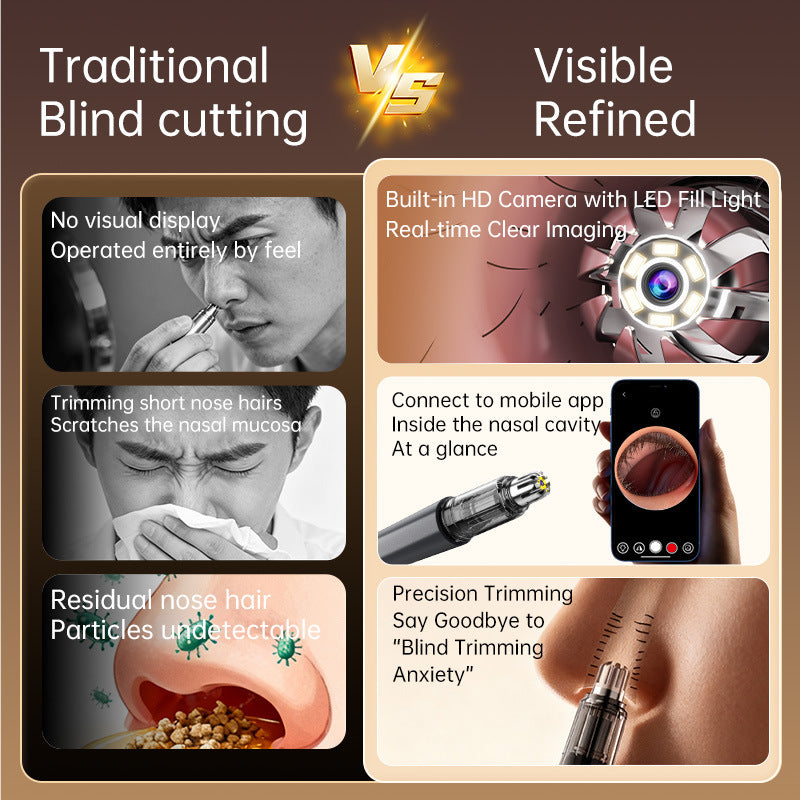 High-definition Nose Hair Trimmer With Camera Smart Nose Hair Trimmer