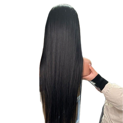 Xuchang Real Hair Wig Lace Wig Full Headgear 13x4HD Black Long Straight Front Lace Headgear Real Hair Wig Generation Hair