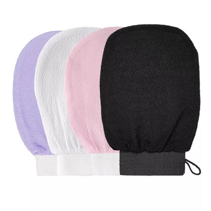 Serviette de bain noire, gants en sable fin, monocouche, Double face, Massage du dos, sans douleur, exfoliante, serviette de bain cornée