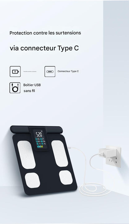 Nouvelle balance connectée compacte pour examen physique et perte de graisse : - Afrotix