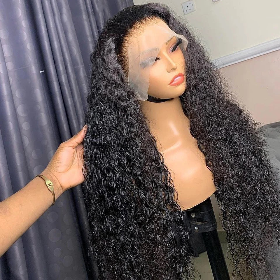 Front Lace Small Curly Wig Headgear 13*4 Mixed Human Afrotix