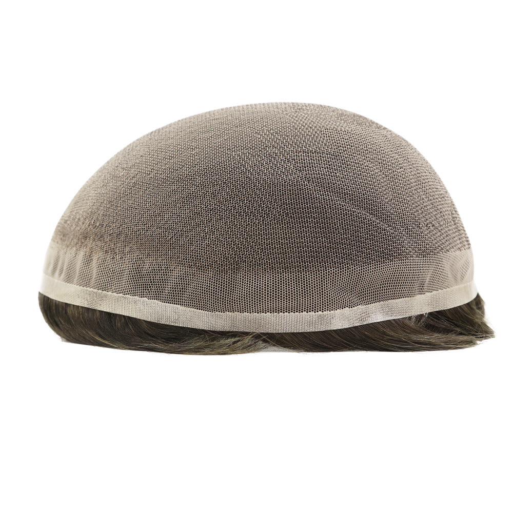 Men's Real Human Hair Wigs, Trending Cross-Border Toupees, Hair Pieces, Hair Extensions, Factory Direct Real Human Hair