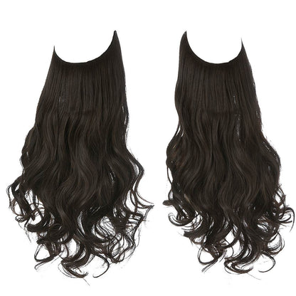 Hair extension wig invisible natural long curly hair - Afrotix