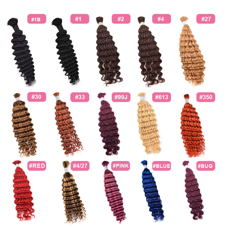 Deep Wave Real Hair Dirty Braid Boho Braids Wig Full Human Hair - Afrotix #