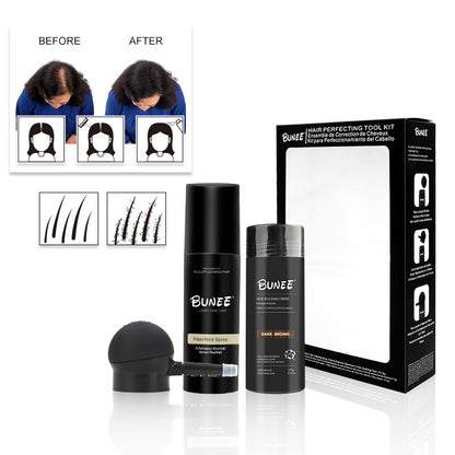 Dense Hair Fiber 27.5g Three-piece Set Of Water Hair Fiber Powder Viewing Angle Effect Thin Hair Replacement