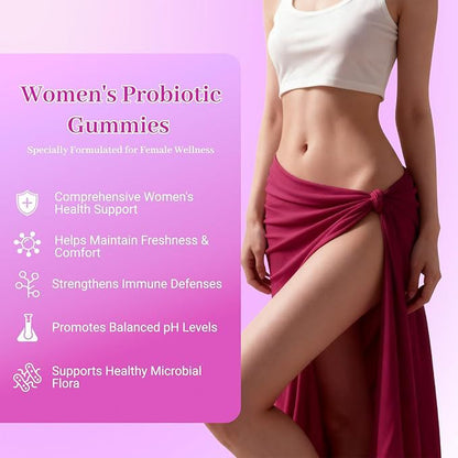 Pineapple Gummy Women's Ph Balance Girls' Probiotics Intestinal Health Immunity Prebiotics Lactobacillus Mixture
