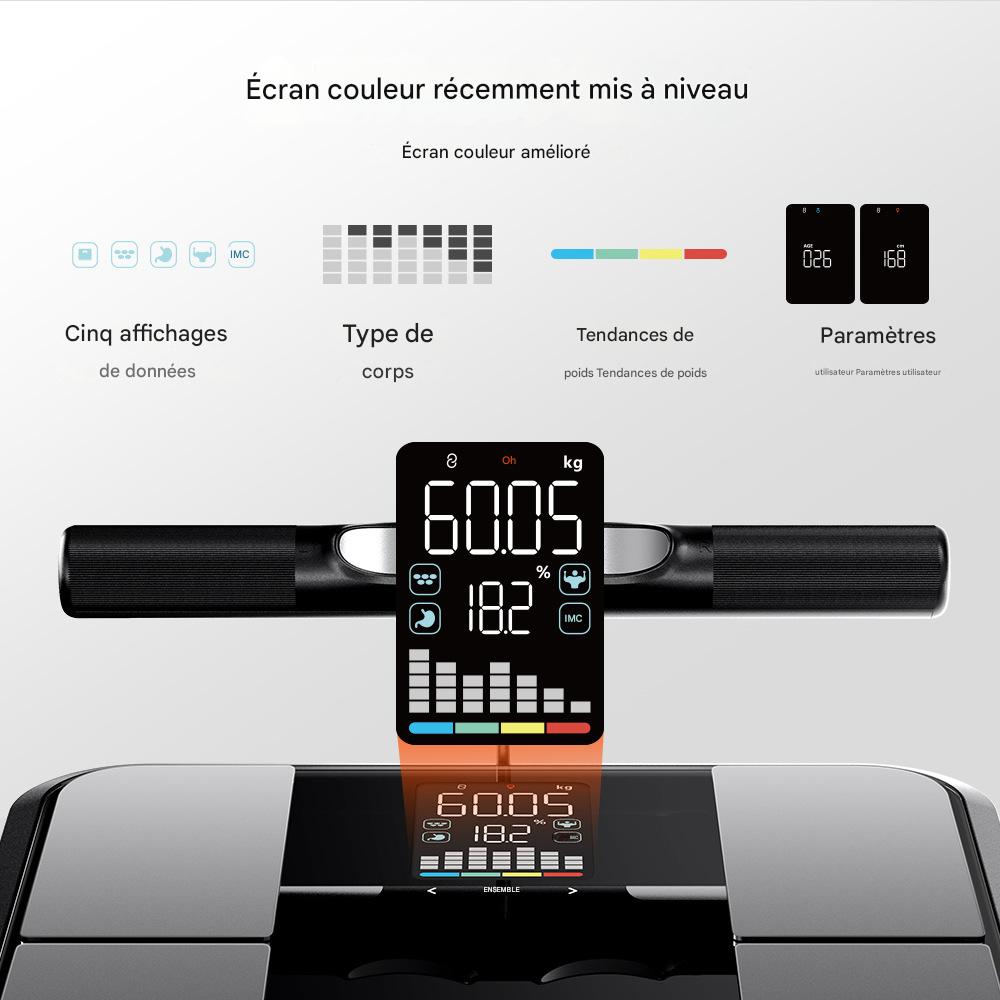 Balance Digitale Intelligente à Écran Couleur VA – 8 Électrodes – Bluetooth - Afrotix