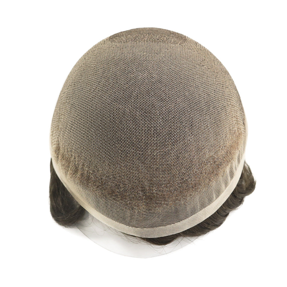 Men's Real Human Hair Wigs, Trending Cross-Border Toupees, Hair Pieces, Hair Extensions, Factory Direct Real Human Hair