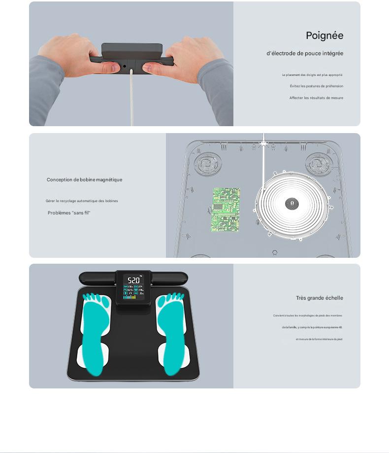 Nouvelle balance connectée compacte pour examen physique et perte de graisse : - Afrotix