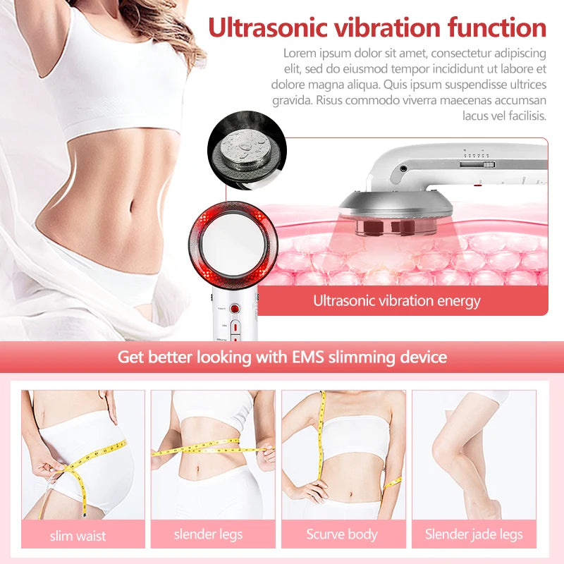 Ultrasound Cavitation EMS Face Body Slimming Massager - Afrotix