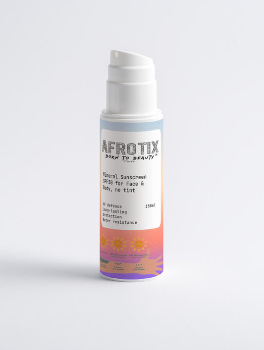 Mineral Sunscreen SPF30 for Face & Body, no tint - Afrotix #