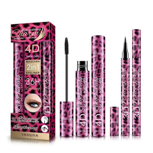 Red Leopard Eyeliner And Mascara Set - Afrotix