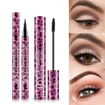 Red Leopard Eyeliner And Mascara Set - Afrotix