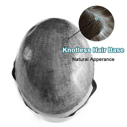 Prótesis capilares masculinas Microskin Peluquines de cabello humano Prótesis capilares para hombres