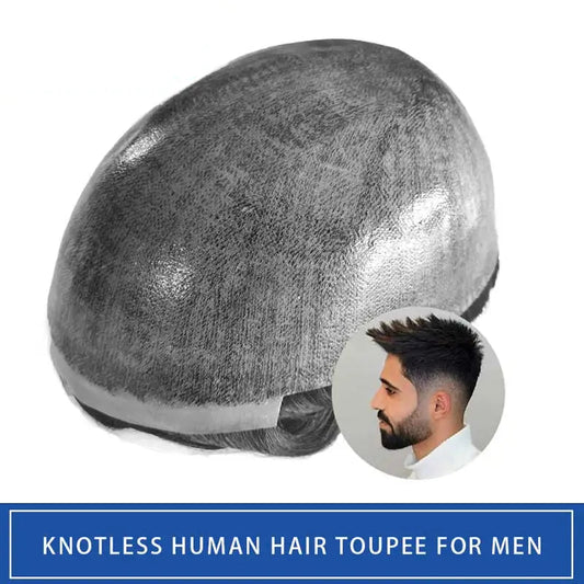 Prótesis capilares masculinas Microskin Peluquines de cabello humano Prótesis capilares para hombres