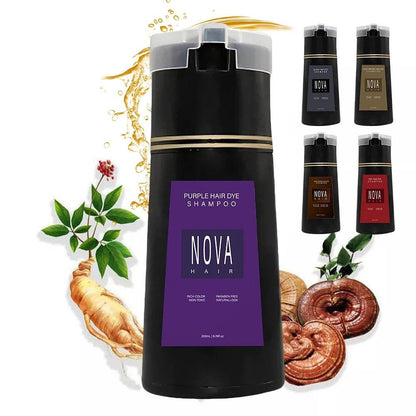 Nova 3-in-1 Hair Coloring Shampoo – Teinture Rapide et Soin Capillaire 200ml - Afrotix