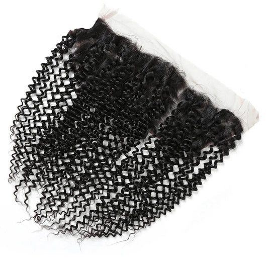 Kinky Curly Wave 13x4 Dentelle Frontal HD Transparent Suisse Brésilien 100% Remy