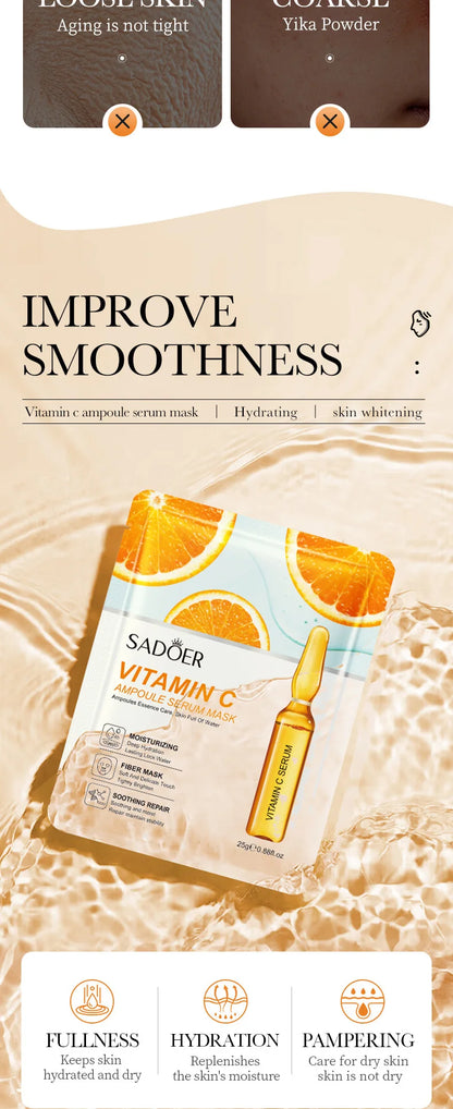 10 mascarillas faciales hidratantes con vitamina C para el cuidado facial