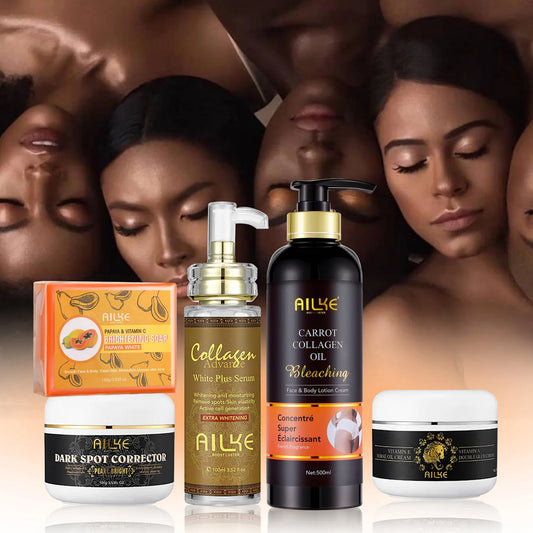 Kit de soins de la peau 5 en 1 au collagène AILKE, Afrotix