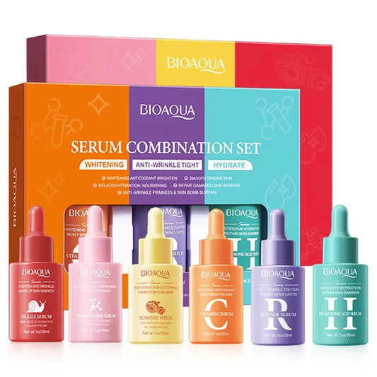 3 sérums faciales que combinan vitamina C, retinol y ácido hialurónico,